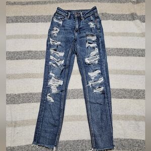 4/$20- Distressed America Eagle Stretch Blue Jeans